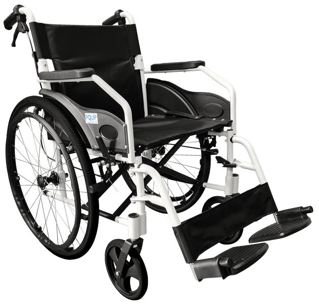 Standard Lightweight Aluminium Wheelchair 46cm – White