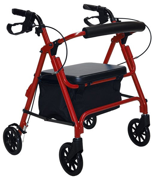 Heavy Duty Low Seat Rollator – Red