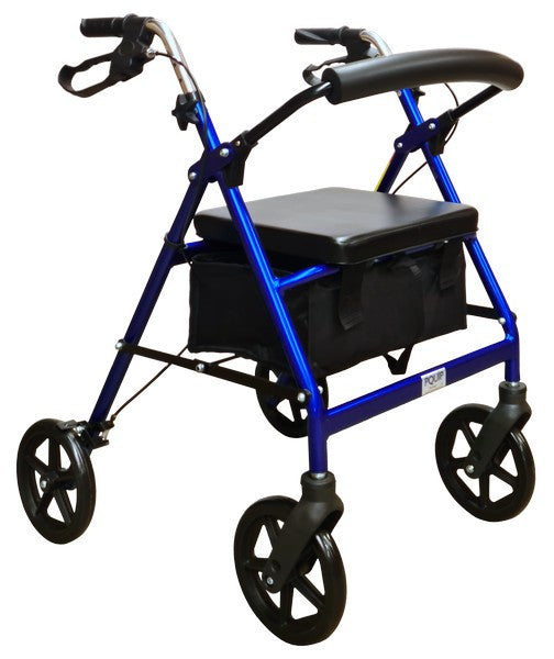 8" Wheel Aluminium Rollator – Blue