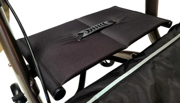 Low Seat X-Fold Rollator with Padded Seat – alternate view