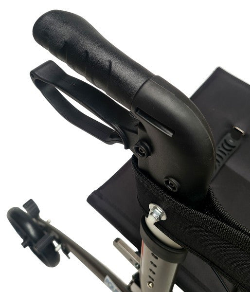 Low Seat X-Fold Rollator with Padded Seat – alternate view