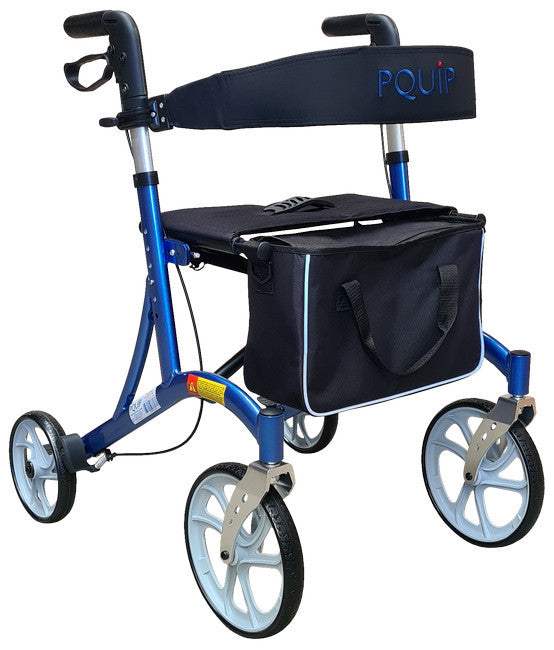 10" X-Fold Rollator with Padded Seat – Powder Blue