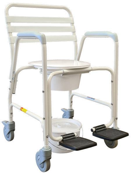 Aluminium Mobile Shower Chair Commode