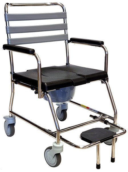 Stainless Steel Mobile Shower Commode Chair
