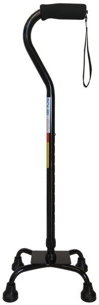 Small Base Quad Cane – Black