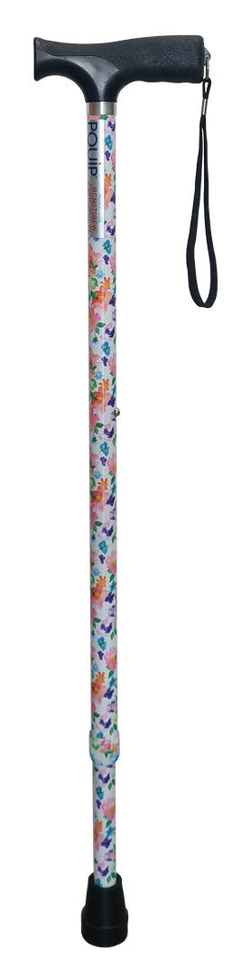 T-Shape Handle Cane – Floral Wash