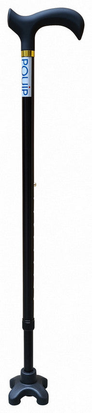 Quad Tip Self-Stand Derby Handle Cane