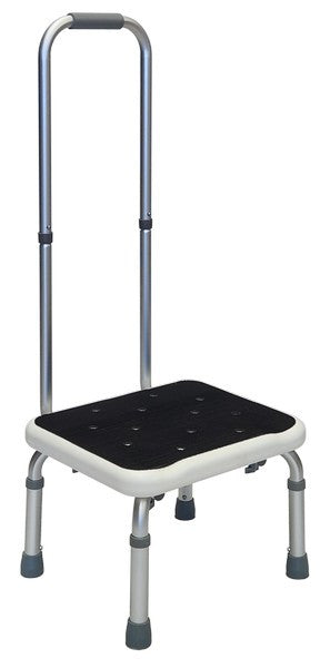 Height Adjustable Step Stool with Hand Rail