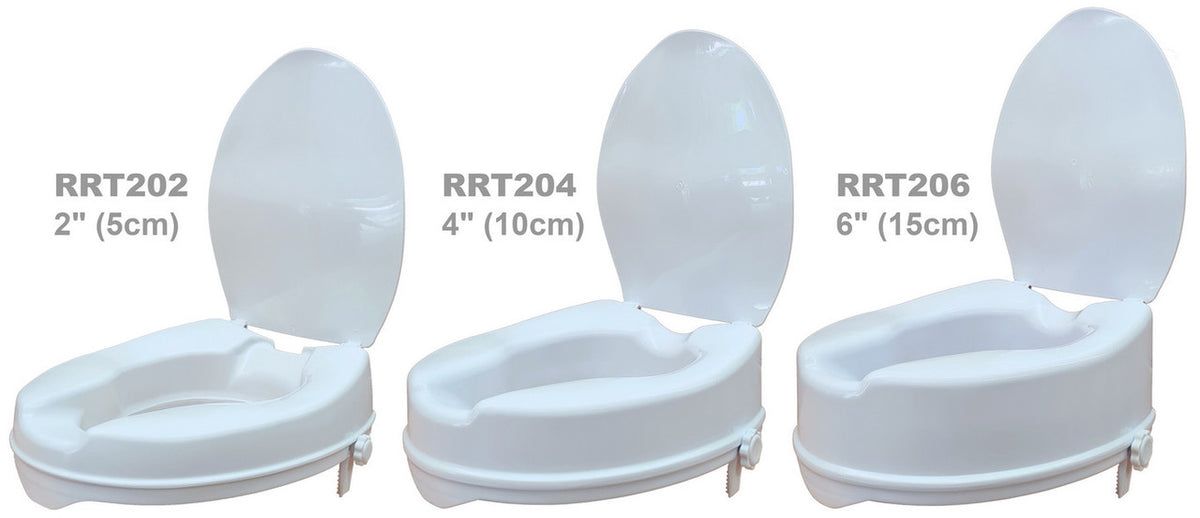 4" Raised Toilet Seat with Lid (10cm) – alternate view