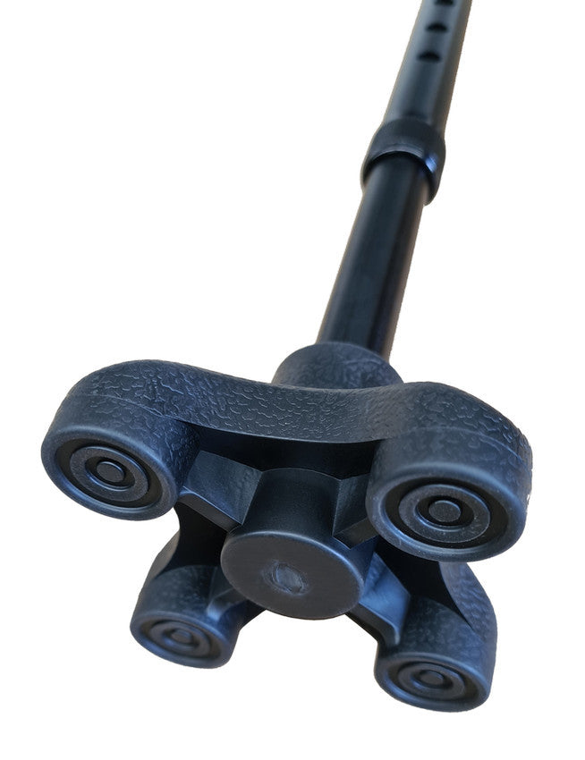 Quad Tip Self-Stand Derby Handle Cane – alternate view
