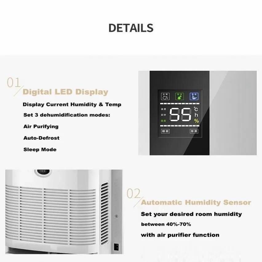 2-in-1 Air Dehumidifier & Purifier Combo