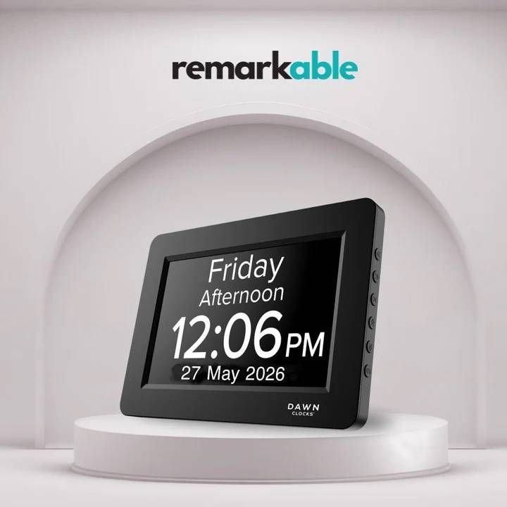 Customisable Dementia Clock RemarkAble - Dawn Clocks