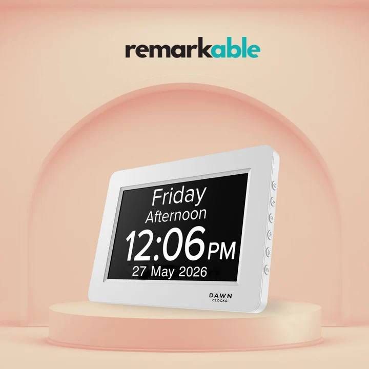 Customisable Dementia Clock RemarkAble - Dawn Clocks