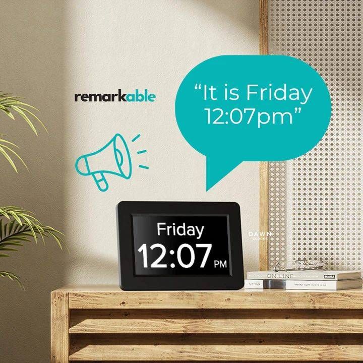 Customisable Dementia Clock RemarkAble - Dawn Clocks