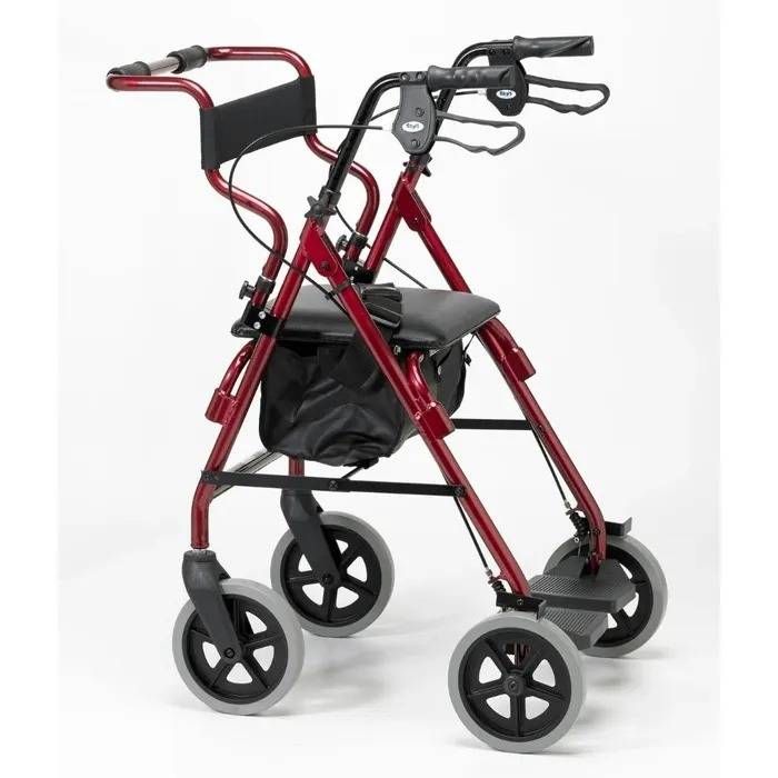 2-in-1 Rollator and Transit Chair - Days, Red