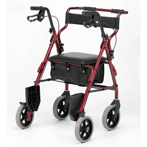 2-in-1 Rollator and Transit Chair - Days, Red