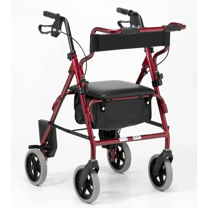 2-in-1 Rollator and Transit Chair - Days, Red