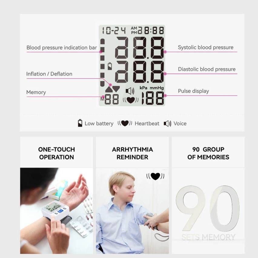Digital Wrist Blood Pressure Monitor