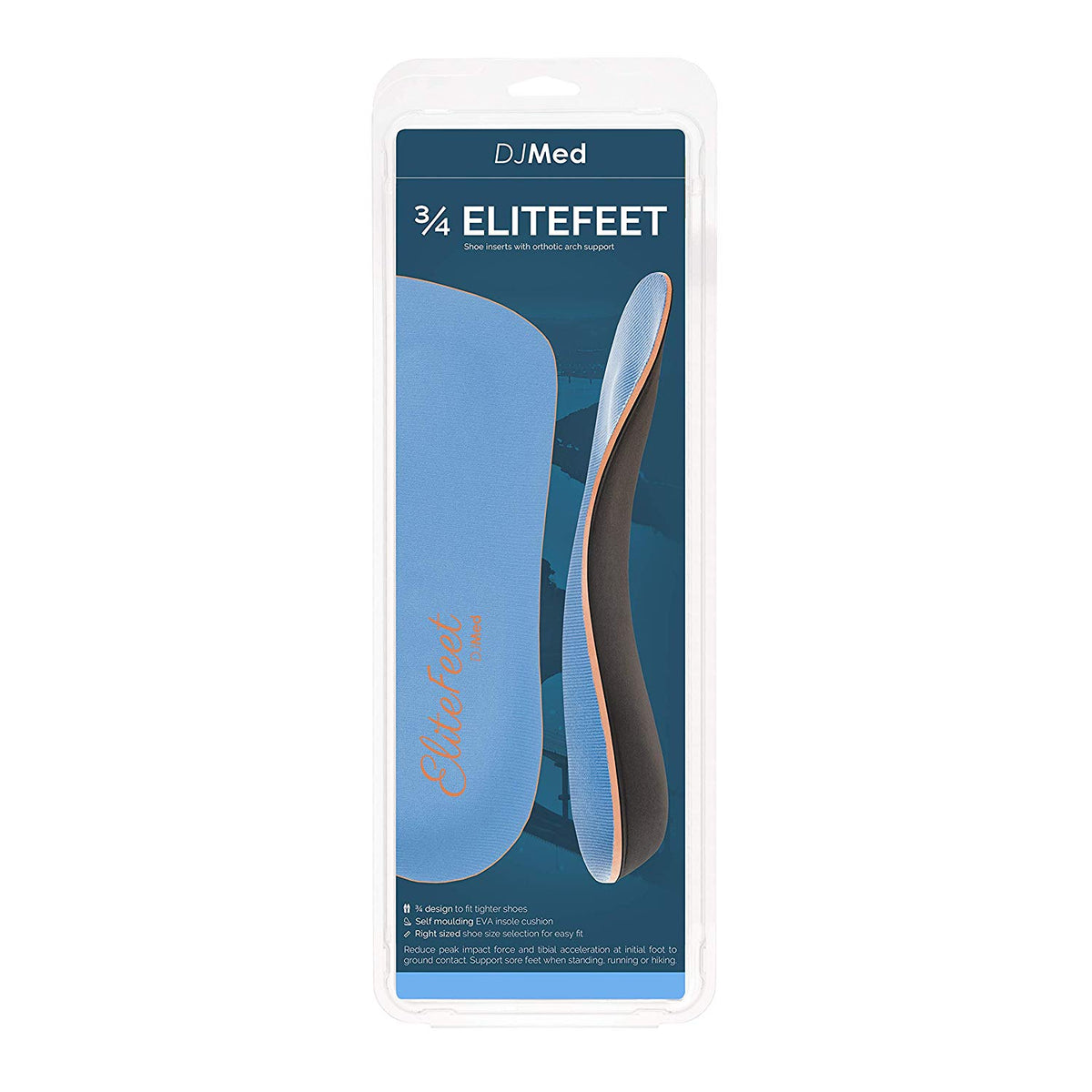 DJMed EliteFeet - ¾ Orthotic Shoe Inserts