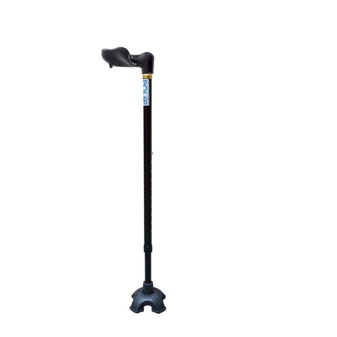 Ergonomic Quad Cane with Fisher Handle