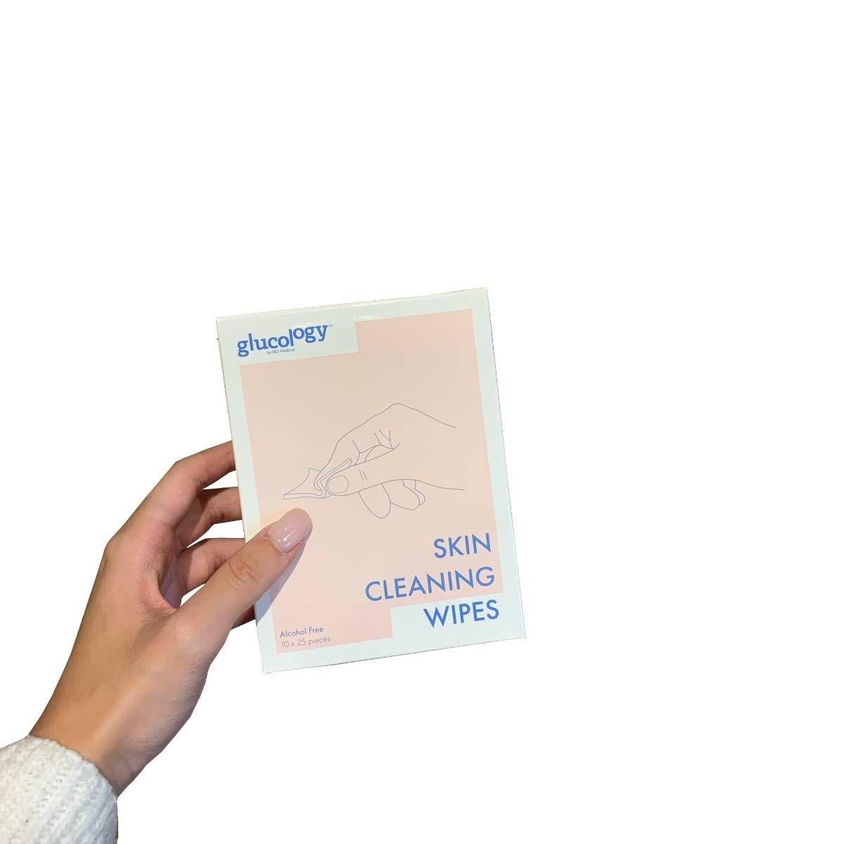 Alcohol Free Finger Cleansing Wipes - Glucology, 100 wipes