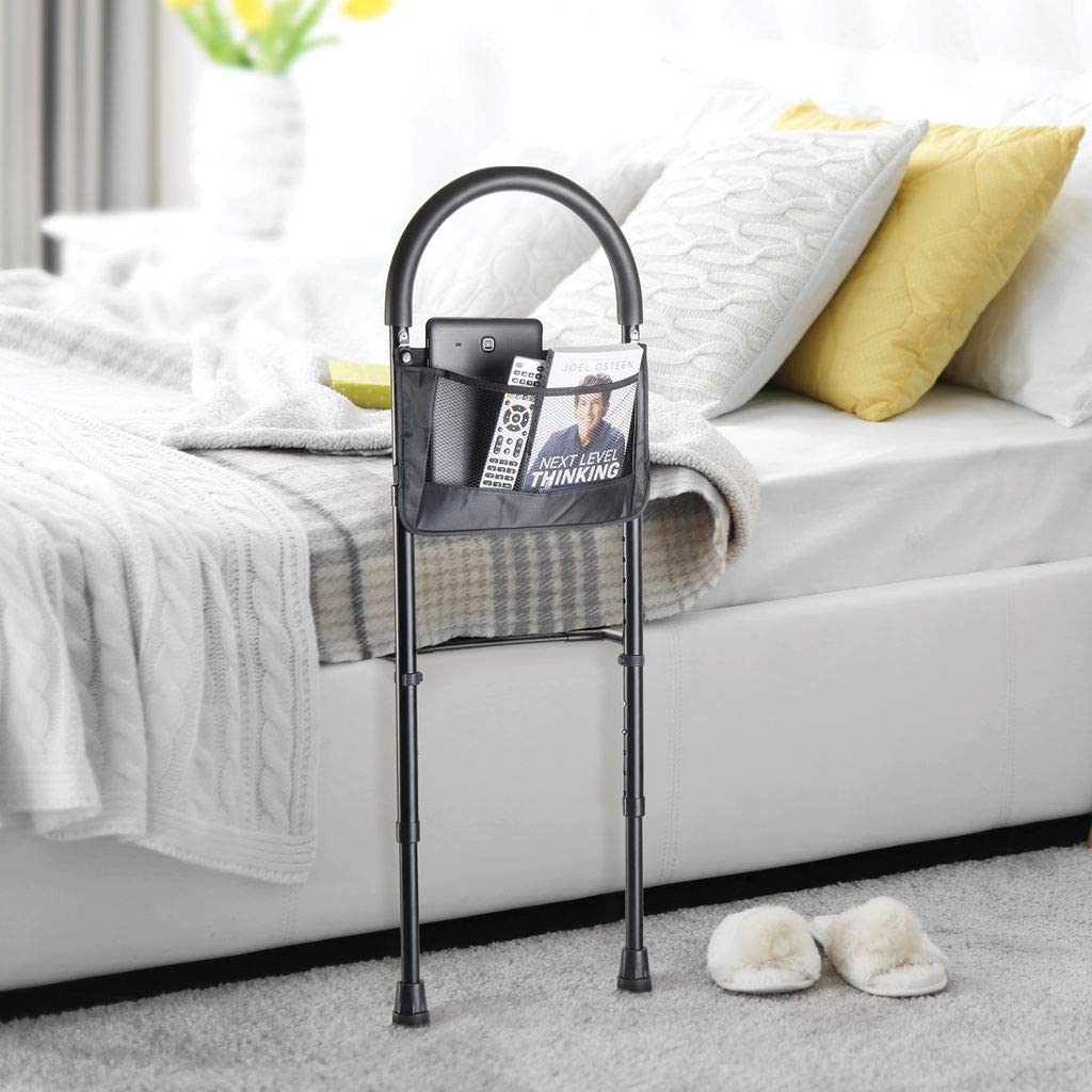 Height Adjustable Hand Bed Rail with Pouch