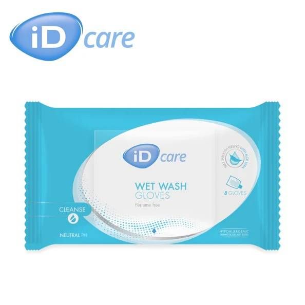 Wet Wash Gloves iD Care - Carton