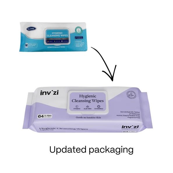 Invizi Hygienic Body Wipes Carton 6 packs