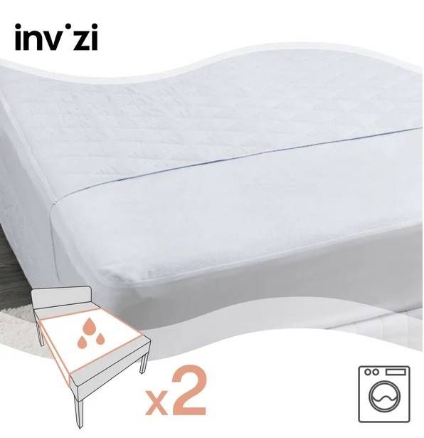 Invizi Waterproof Mattress Protector Twin Pack