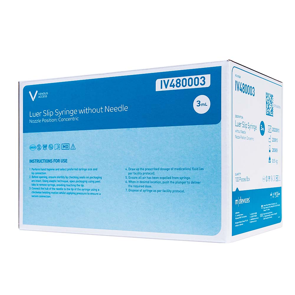 Luer Slip Syringes, Box of 100