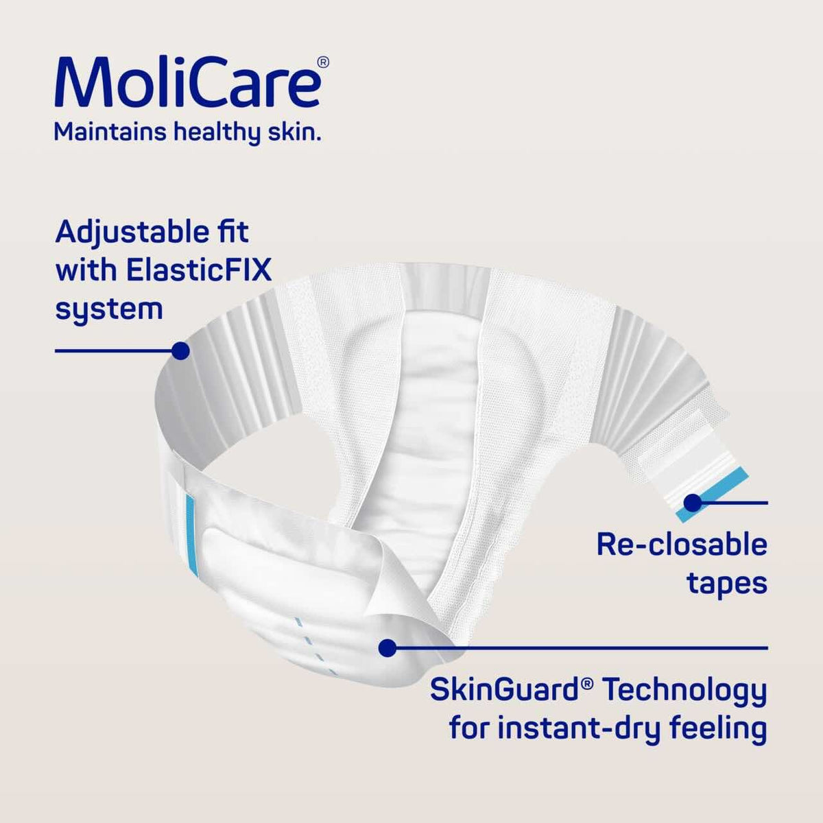MoliCare Premium Elastic 9 Drops Nappies - Carton