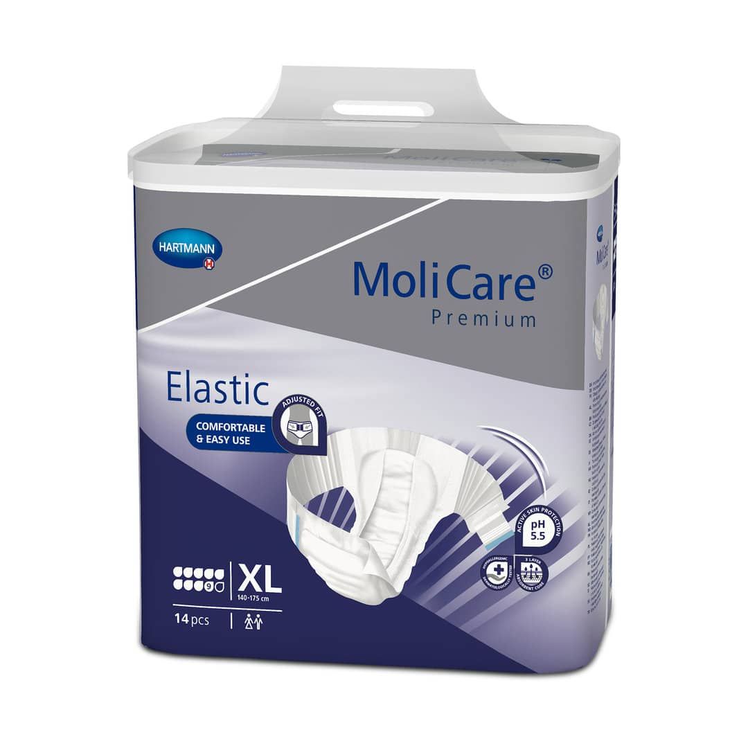 MoliCare Premium Elastic 9 Drops Nappies - Carton