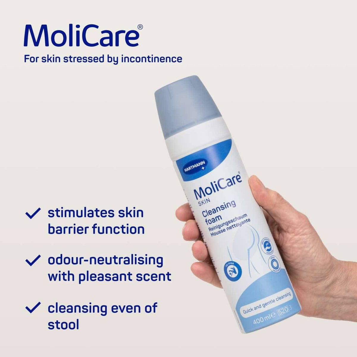 MoliCare Skin Cleansing Foam - 400ml - Carton