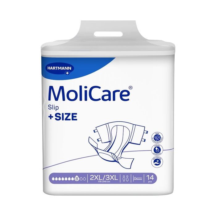 MoliCare Slip + Size 8 drops 2XL/3XL Adult Nappies - Carton