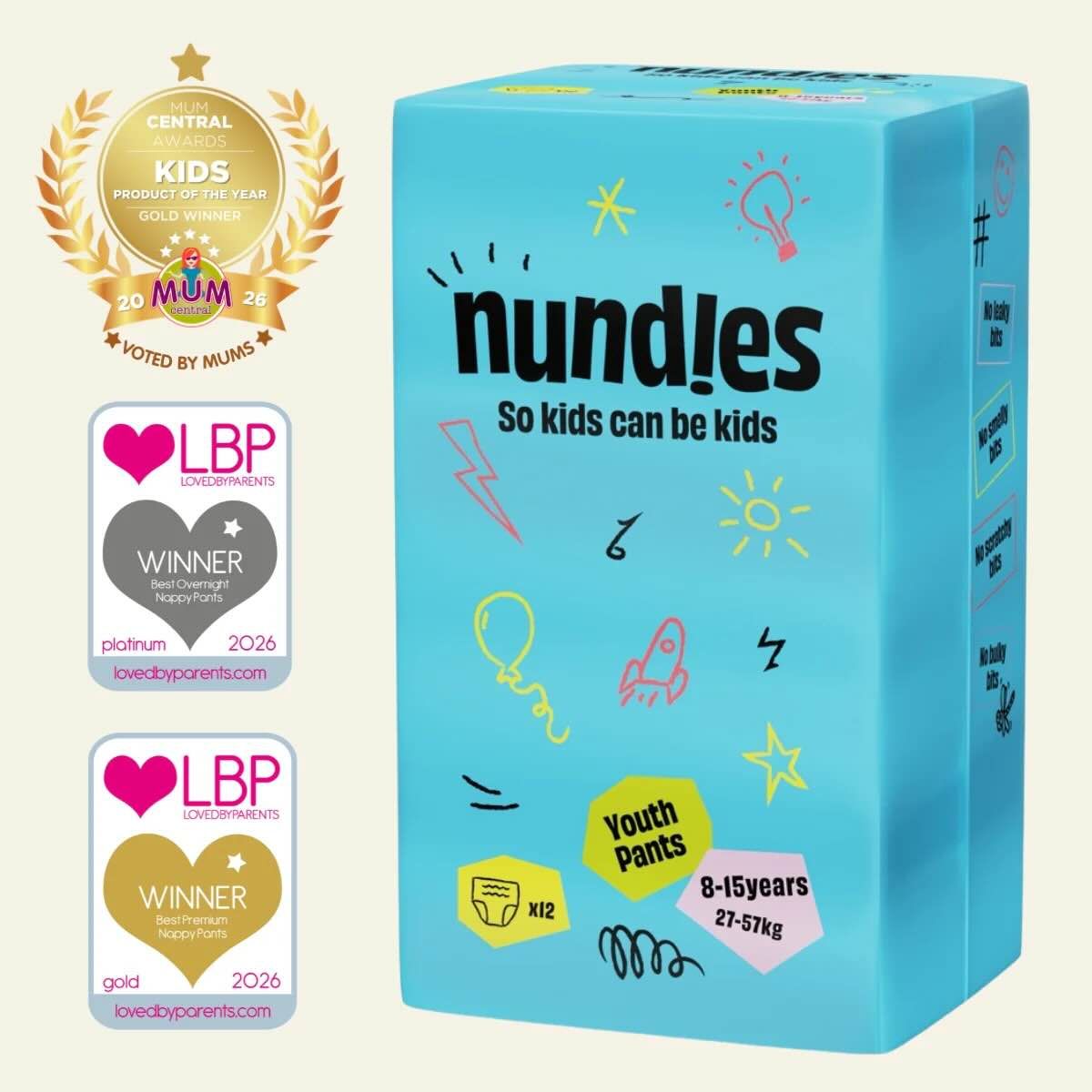 Nundies Youth Pants 8 - 15 years
