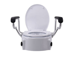 Raised Toilet Seat with Armrests