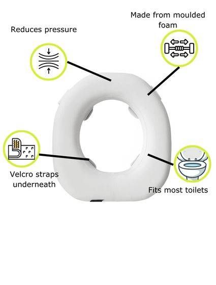 Raised Toilet Seat Cushion, 7cm