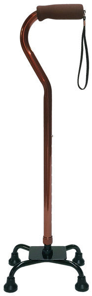 Small Base Quad Cane – Bronze