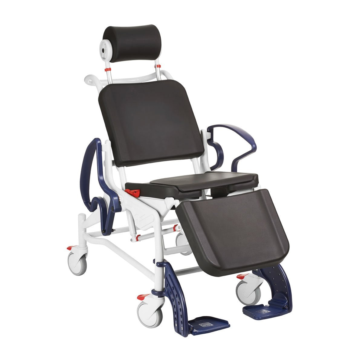 Rebotec Phoenix, Tilt in Place Comfort Shower Commode Chair - Blue