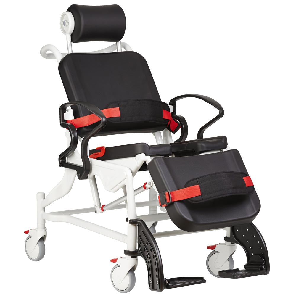 Rebotec Phoenix, Tilt in Place Comfort Shower Commode Chair - Blue