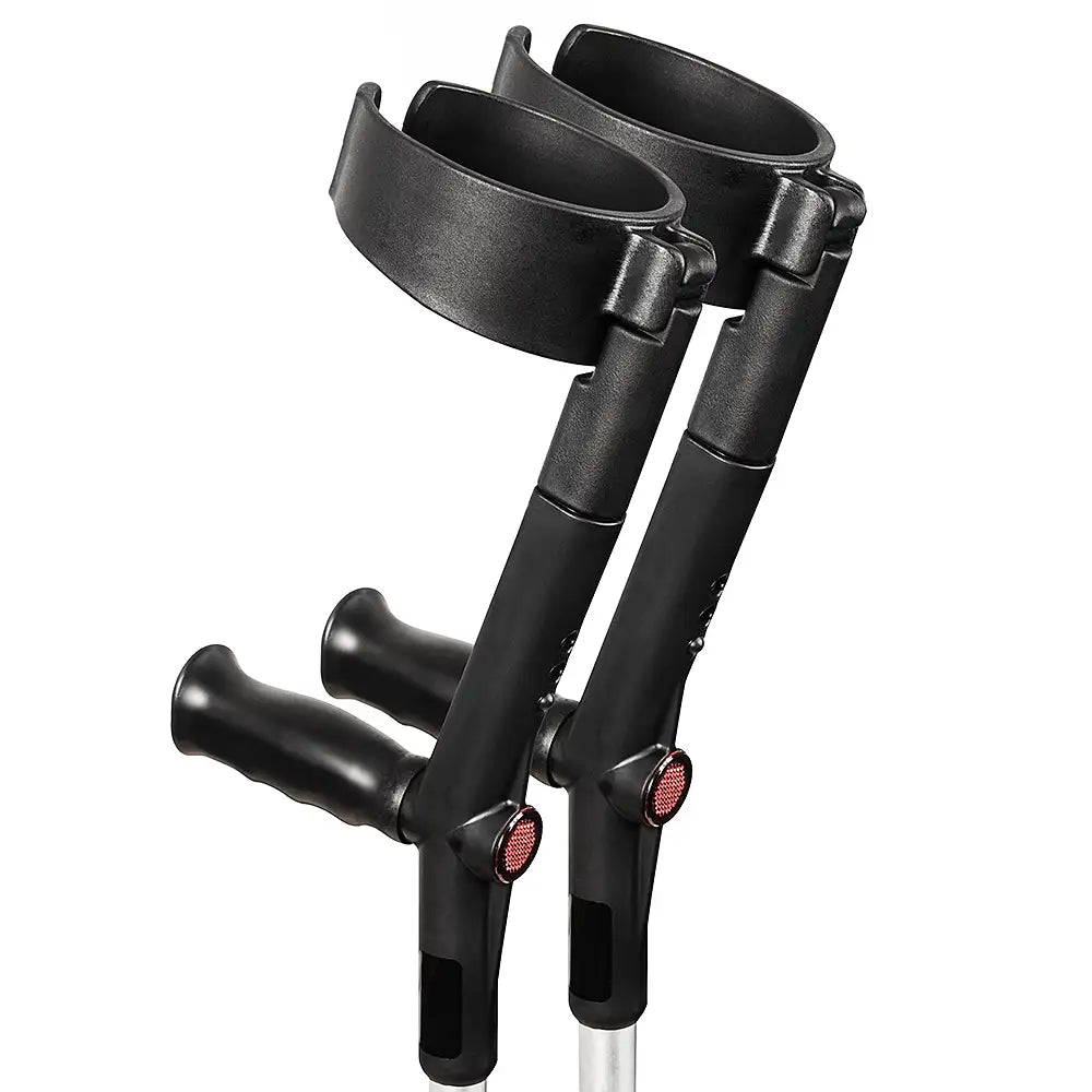 Rebotec Safe-In-Soft, Forearm Crutches with Safety Cuff & Hinge