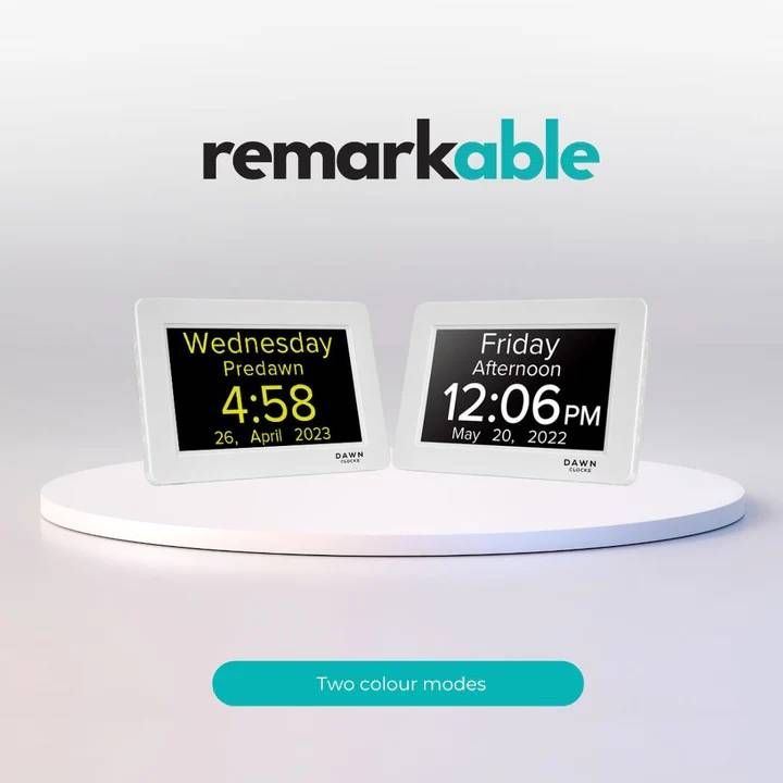 Customisable Dementia Clock RemarkAble - Dawn Clocks