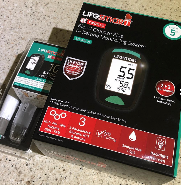 Blood Glucose Monitor plus Ketone Meter, non-Bluetooth - LifeSmart