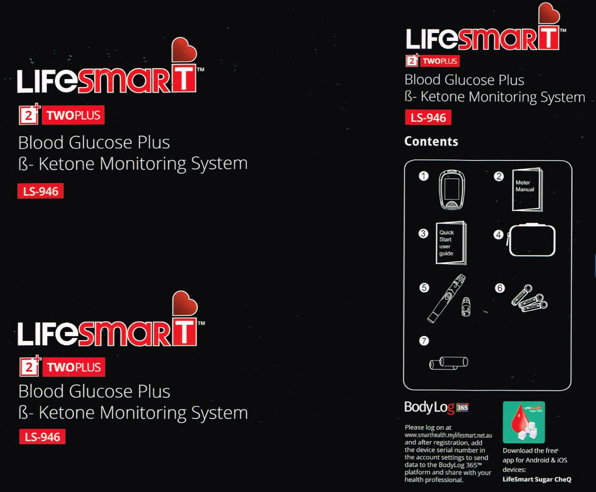 Blood Glucose Monitor plus Ketone Meter, non-Bluetooth - LifeSmart