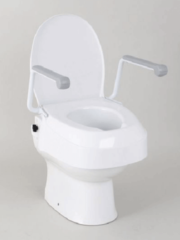 Raised Toilet Seat with Armrests - Homecraft