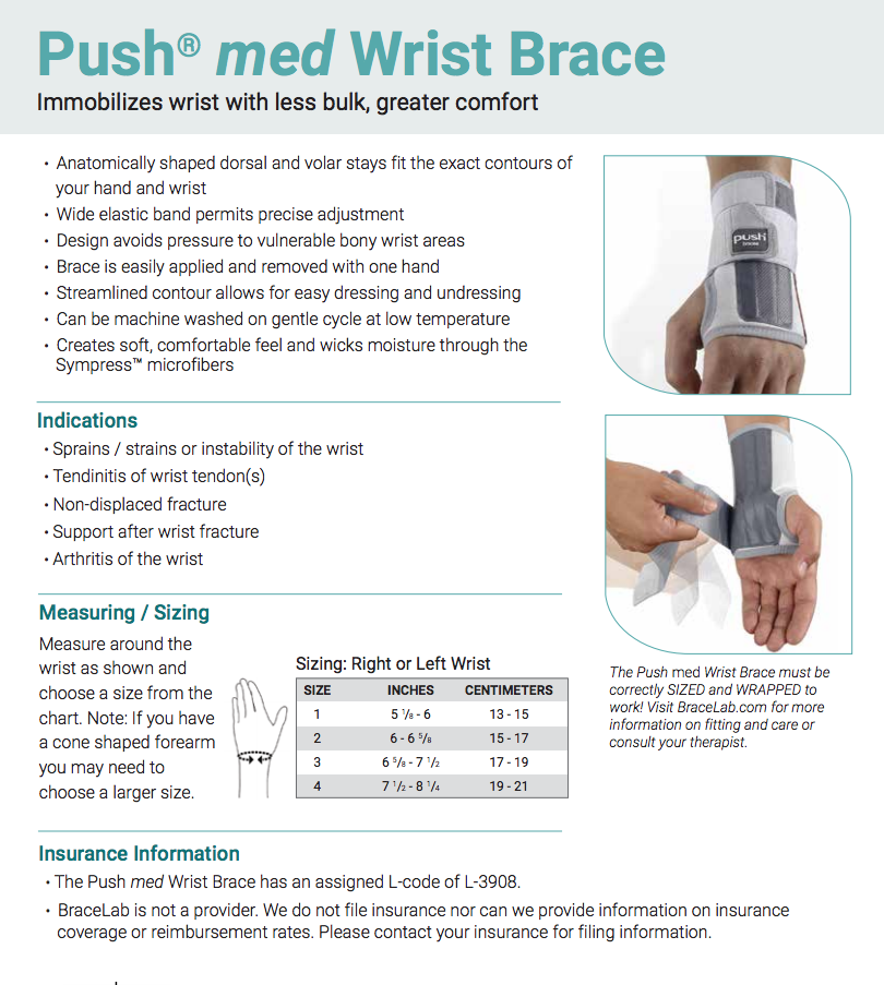 Push Med Wrist Brace for Carpal Tunnel