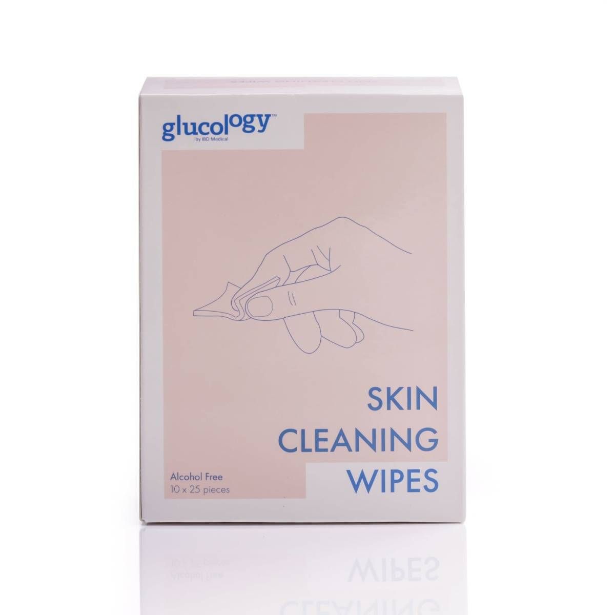 Alcohol Free Finger Cleansing Wipes - Glucology, 100 wipes