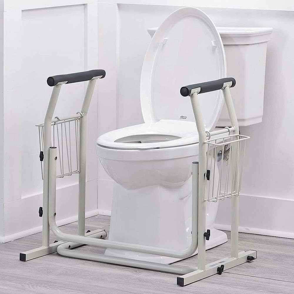 Toilet Surround Support Rails, with Basket